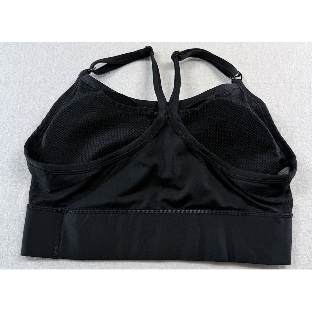 Nike Womens Size L Indy Racerback Light Support Sports Bra Solid Black - Picture 2 of 10